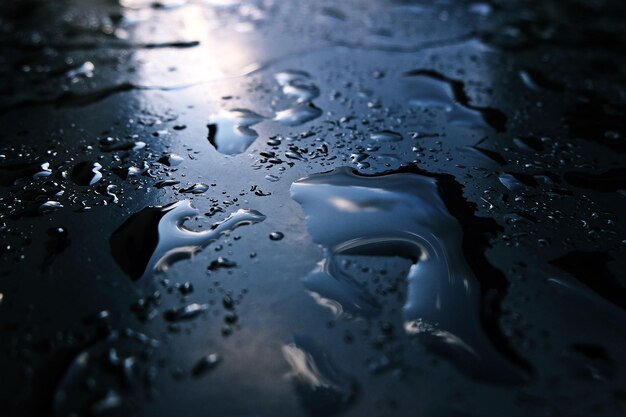 Фото Полный кадр капель дождя на воде