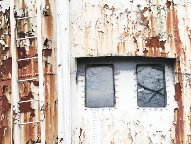 Full frame shot of old abandoned building