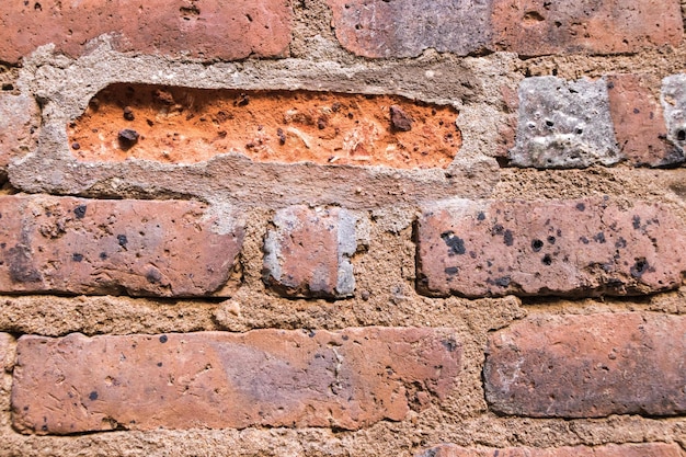 Photo full frame shot of old brick wall