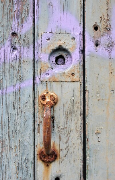 Full frame shot of old door