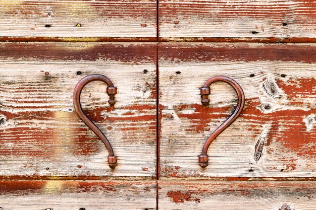 Photo full frame shot of old wooden door