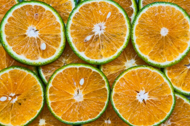 Photo full frame shot of orange fruit slices