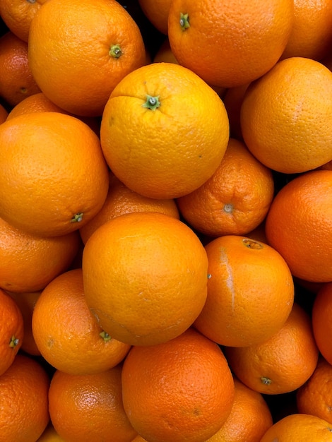 Full frame shot of oranges at market stall