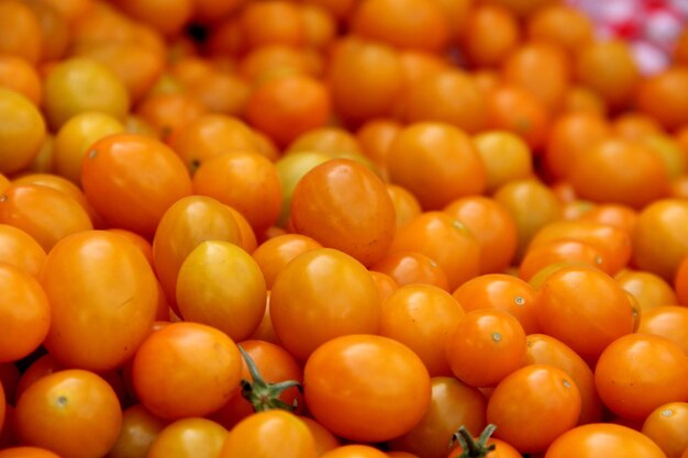 Full frame shot of oranges at market stall