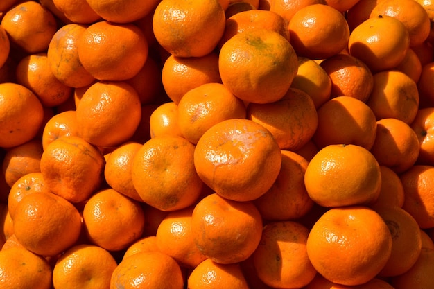 Full frame shot of oranges at market stall