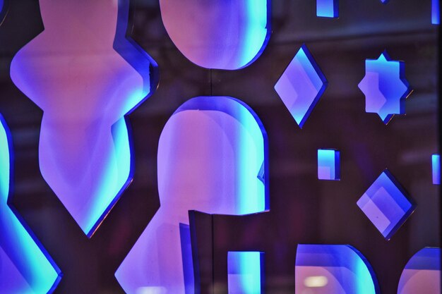 Full frame shot of patterned illuminated wall