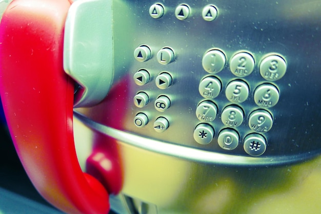 Photo full frame shot of pay phone