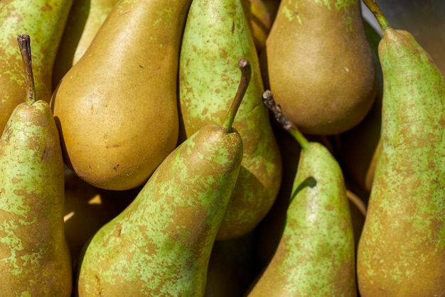 Photo full frame shot of pears for sale