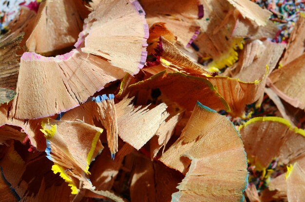 Full frame shot of pencil shavings