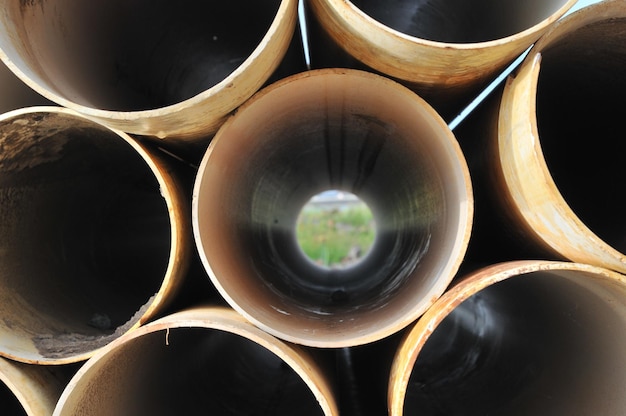 Photo full frame shot of pipes
