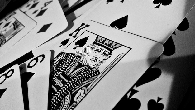 Full frame shot of playing cards