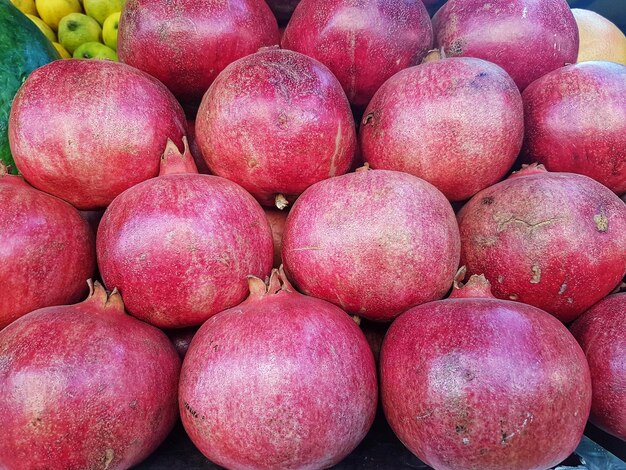 Full frame shot of pomegranates