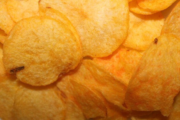 Photo full frame shot of potato chips