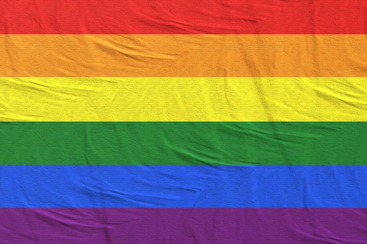 Photo full frame shot of rainbow flag