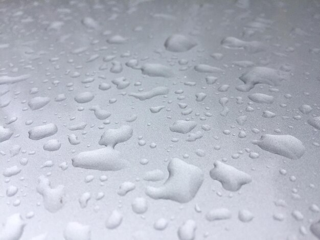 Full frame shot of raindrops on glass window