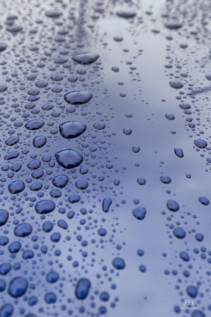 Full frame shot of raindrops on glass