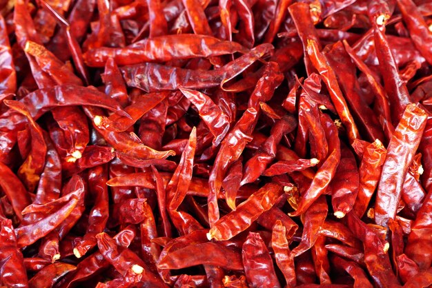 Full frame shot of red chili peppers