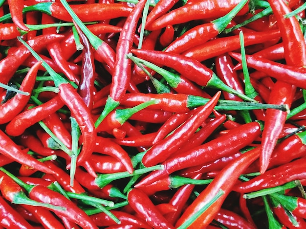 Full frame shot of red chili peppers