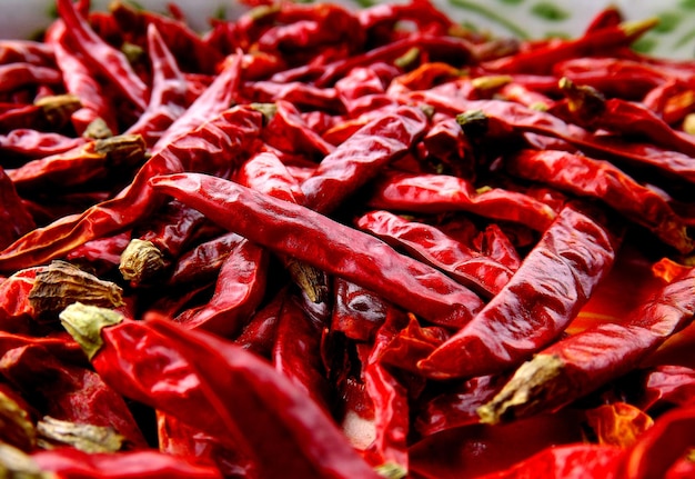 Full frame shot of red chili peppers