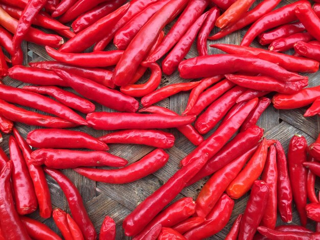 Full frame shot of red chili peppers