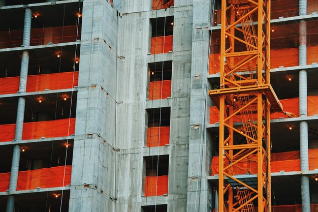 Photo full frame shot of red construction site