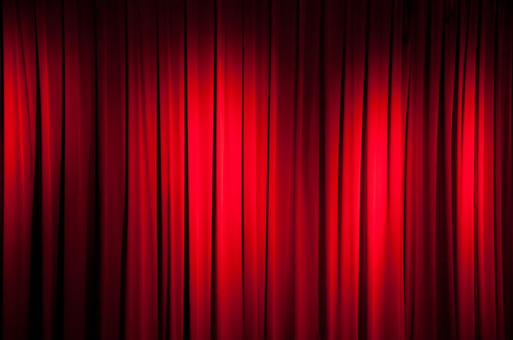 Photo full frame shot of red curtain