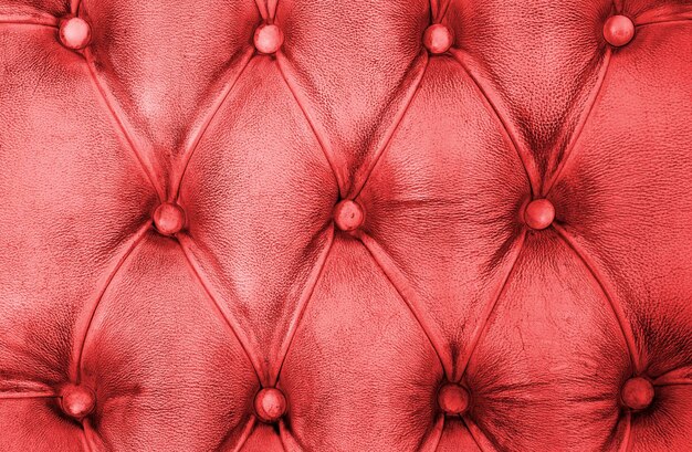 Full frame shot of red leather furniture