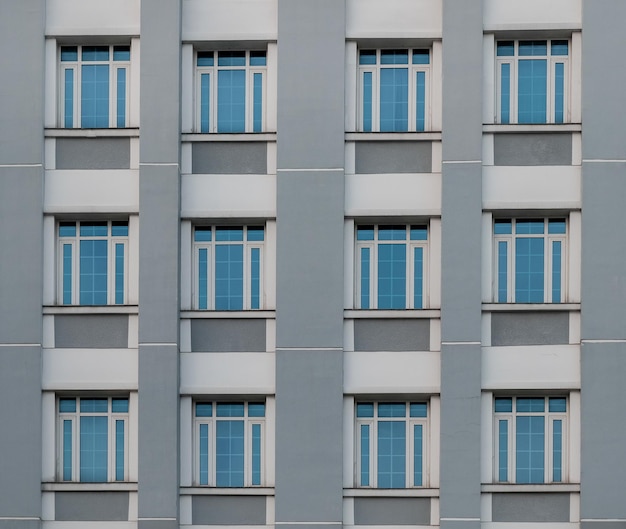 Foto fotografia completa di un edificio residenziale