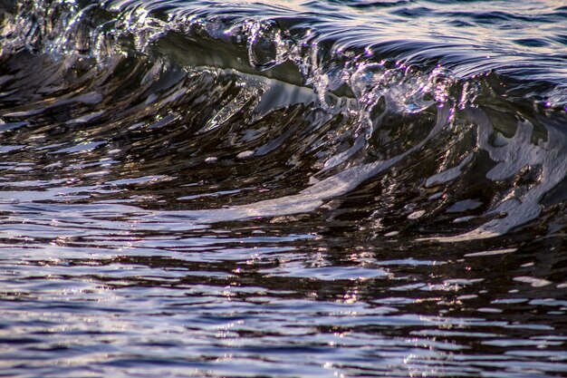 Foto fotografia completa dell'acqua ondulata