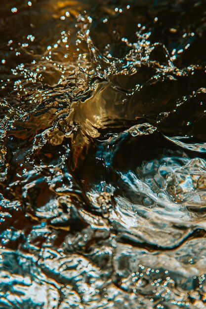 Foto fotografia completa dell'acqua ondulata