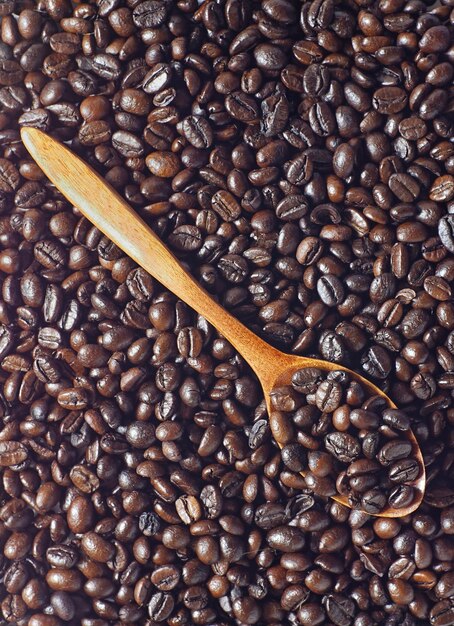 Photo full frame shot of roasted coffee beans