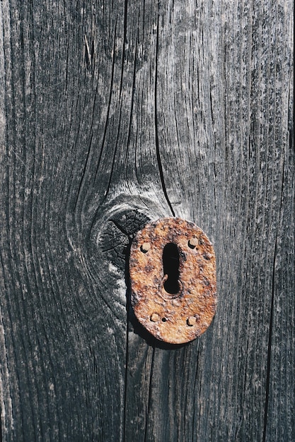 Photo full frame shot of rusty door