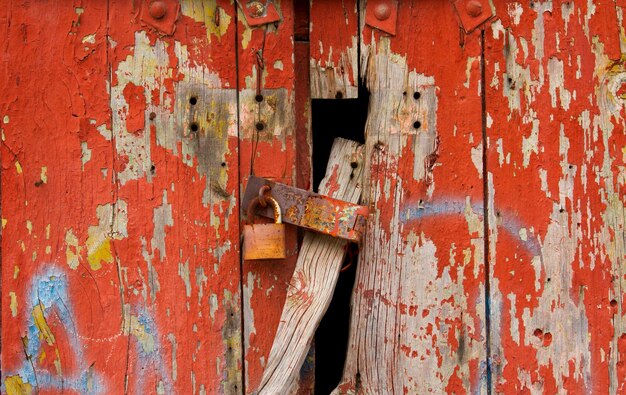 Full frame shot of rusty metal door