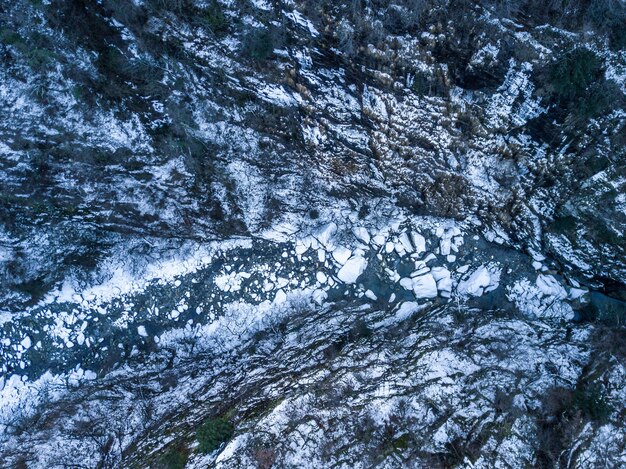 Full frame shot of snow covered land