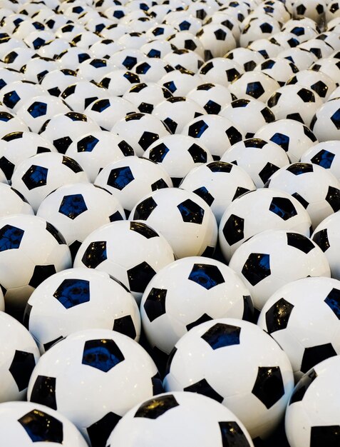 Full frame shot of soccer balls