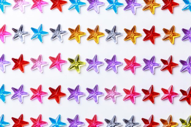 Full frame shot of star shapes on white background