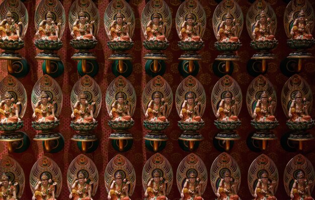 Photo full frame shot of statues at temple