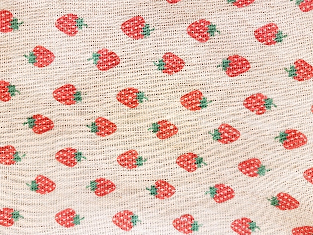 Photo full frame shot of strawberries on table-cloth