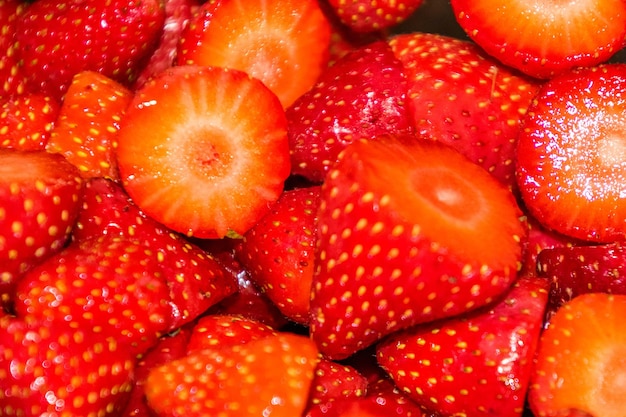 Full frame shot of strawberries