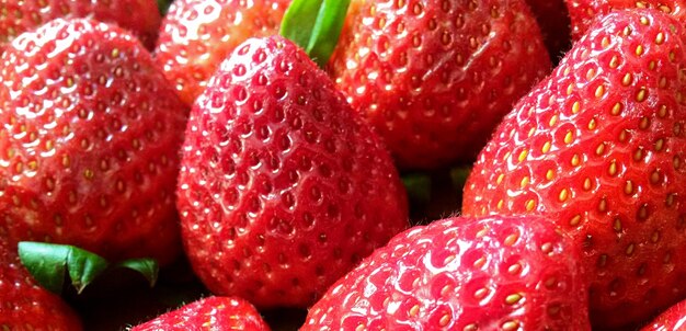 Full frame shot of strawberries