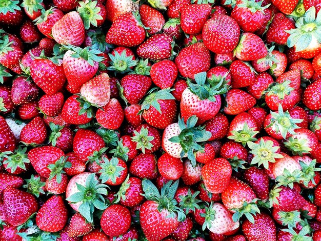 Full frame shot of strawberries