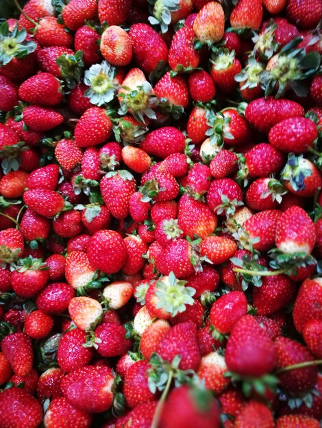 Full frame shot of strawberries