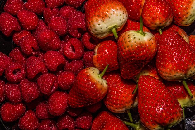 Full frame shot of strawberries