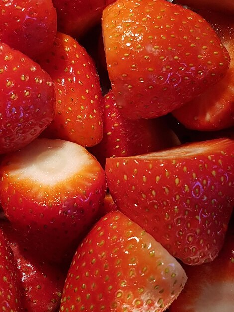 Full frame shot of strawberries