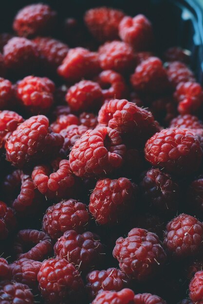 Photo full frame shot of strawberries