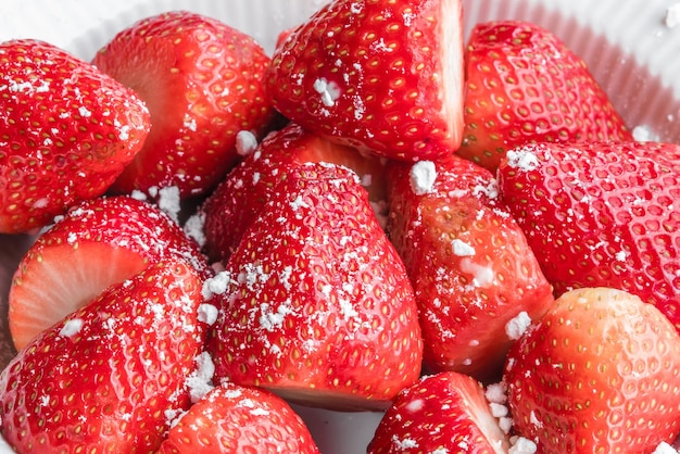 Full frame shot of strawberries