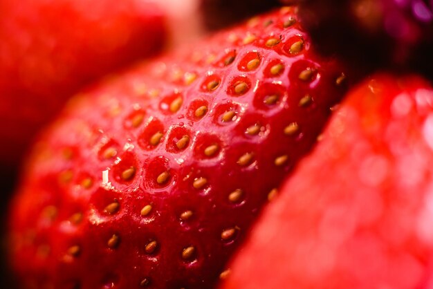 Photo full frame shot of strawberry