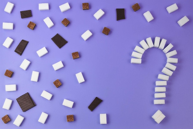 Photo full frame shot of sugar cubes on purple background