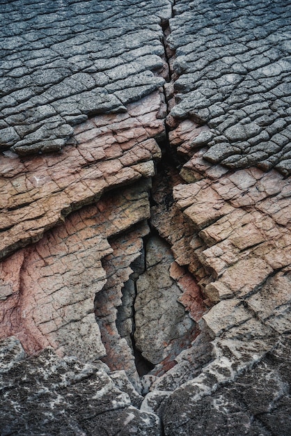 Foto fotografia completa delle rocce texturate