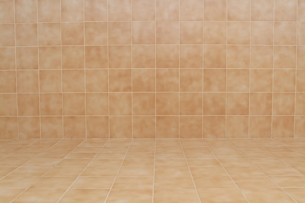 Full frame shot of tiled floor and wall